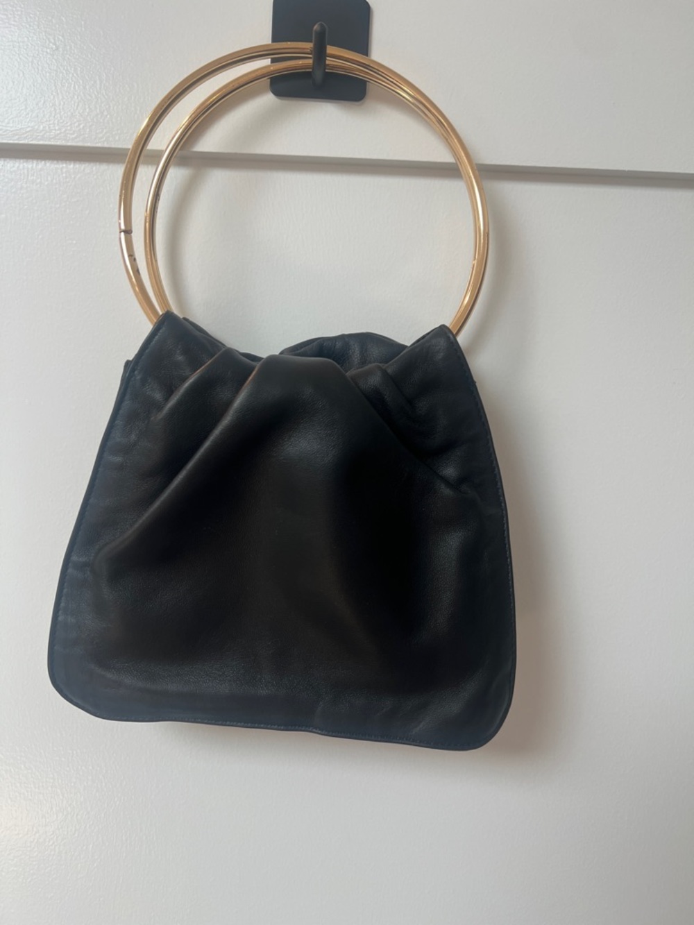 Reformation Liliana Handbag with Gold Hoop Handles